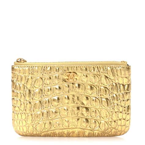 chanel crocodile scarab wallet|CHANEL Metallic Calfskin Crocodile Embossed Cocodile Wallet .